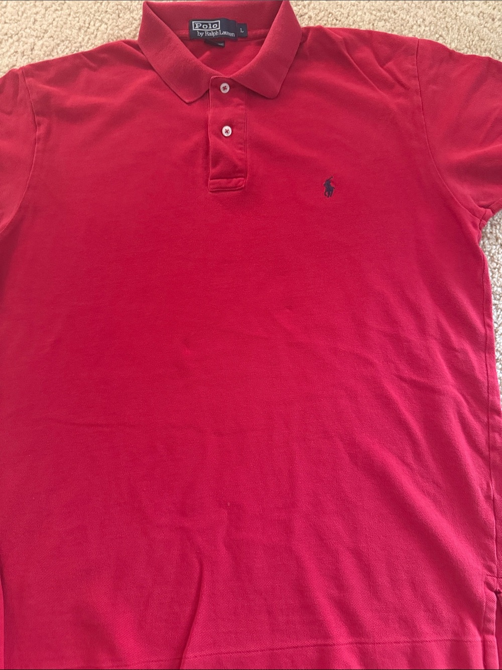 POLO Ralph Lauren L red men’s polo Shirt EUC